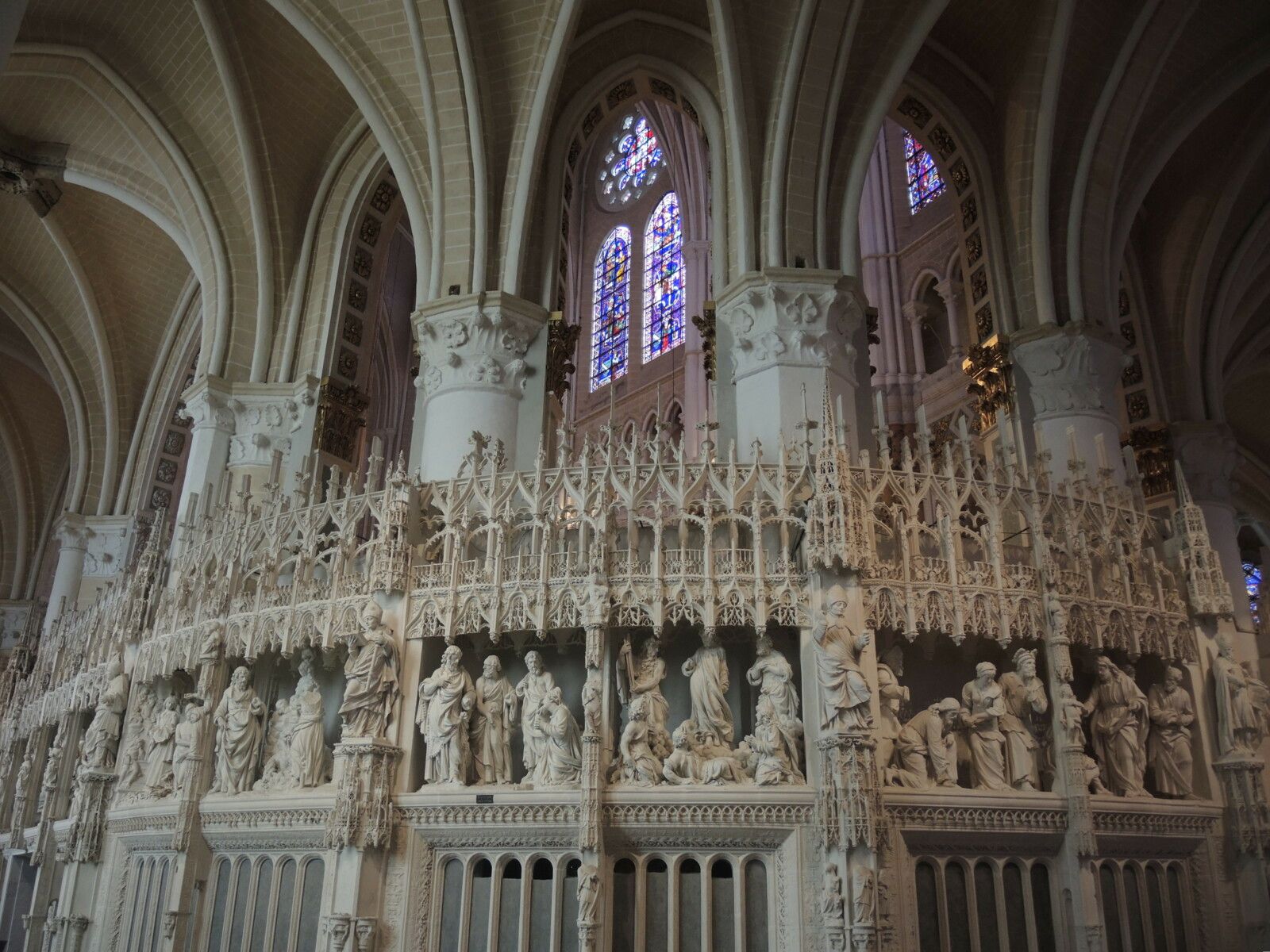 Chartres, cathédrale, intérieur, tour de chœur.. (28)