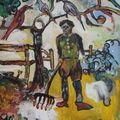 Marcel Eichner, Stauffenberg with skull in the garden, 2008