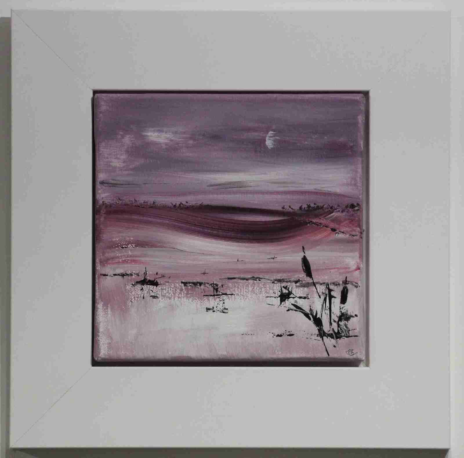 Matin d hiver- acryl 2018 - 20 X20cm - cadre blanc(n°124) 