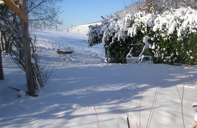 Neige et soleil autour de la maison des PiNat