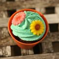 Cupcake façon pot de fleur (flowerpot cupcake)