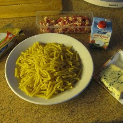 Macaronis au roquefort