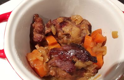 Joues de porc à la catalane : sauce au muscat et à l'orange