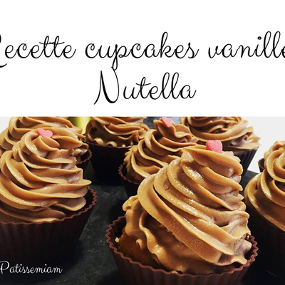 Recette cupcake vanille fourré Nutella - topping Nutella