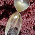 Alain Truong pour Neo Tao. Pendentif rigide en quartz à inclusions et argent. 