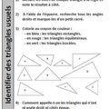 Géométrie - Renforcement sur fiche - les triangles particuliers