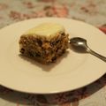 Carrot cake with honey cream cheese icing
