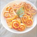 Palmiers jambon, tomate, fromage