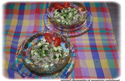 TARTARE DE MAQUEREAUX A LA COURGETTE ET A LA CITRONNELLE