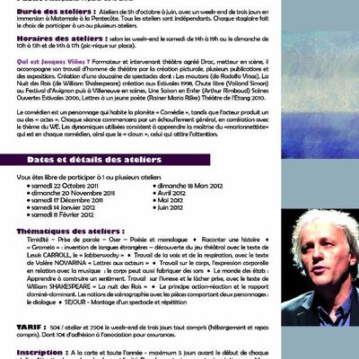 Atelier Pratique théâtrales - samedi 11/2/12 et dimanche 18 mars