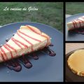 CHEESECAKE A LA RICOTTA ET AU CHOCOLAT BLANC AVEC SON COULIS DE FRAMBOISES