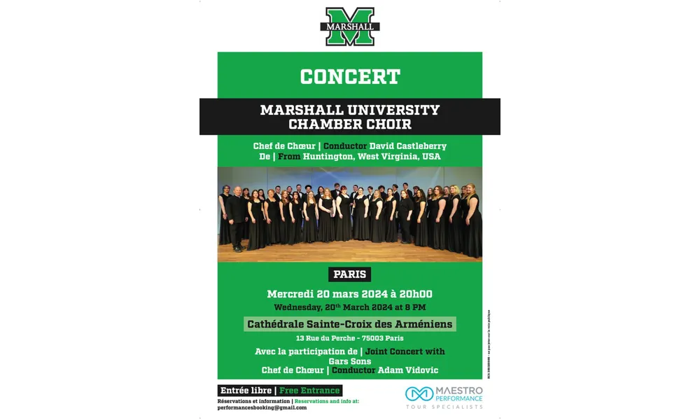 Concert des chorales "Gars Sons" & "Marshall University Chamber Choir"