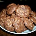 Cookies décadents double chocolat et noix