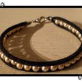 bracelet cuir et perles