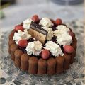 Moelleux au chocolat avec compotée de griottes