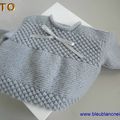 tuto bebe tricot, brassiere tricotee main, explications à telecharger