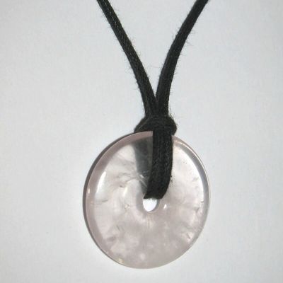 PENDENTIF PI QUARTZ ROSE 6 