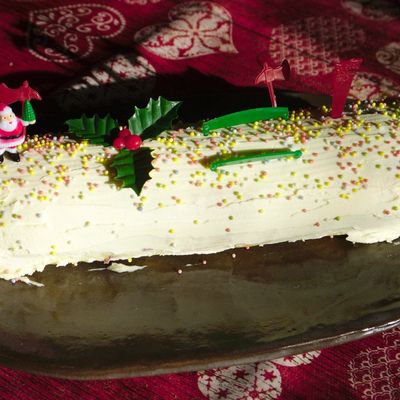 Buche de noel mascarpone framboise sans gluten