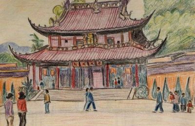 . Picard (XXe s.), [Chine]. Carnet de 42 dessins réalisés lors d'un voyage en Chine, vers 1950