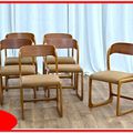 CHAISES "TRAINEAUX" luges vintage 1960 Baumann V