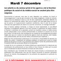 Mardi 07 décembre Mobilisation nationale des travailleurs-euses sociaux Chartres 10h place des Epars