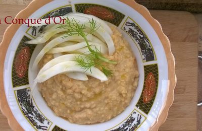 Pâté de pois chiches avec fenouil parfumé à l'orange 