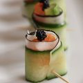 Bouchées de saumon et d’avocat façon faux sushi