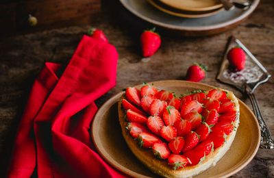 Gateau magique vanille et fraises