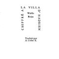 WALDO ROJAS: 1984 "CHIFFRE A LA VILLA D’HADRIEN" Bibliofrafía-Bibliographie