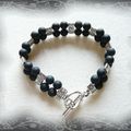 278. bracelet 2 rangs perles noires (18)