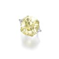 Impressive 53.17 carats, VS2 Clarity fancy yellow diamond ring