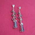 Boucles d'oreilles aux reflets gris