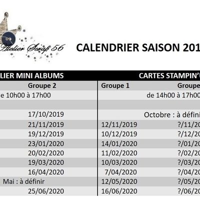 Nouvelle Saison 2019-2020