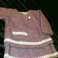 Robe enfant en laine et sa veste