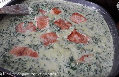 Porc à la crème de parmesan et épinards