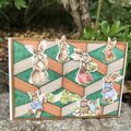 Famille Lapin au potager - Illusions d'optique