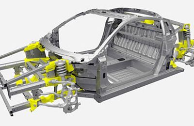 Noeud de structure aluminium par moulage par ablation sur la future HONDA NSX