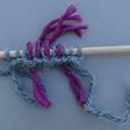 Monter les mailles et positionner les marqueurs. Cast on stitches and put the stitch markers.