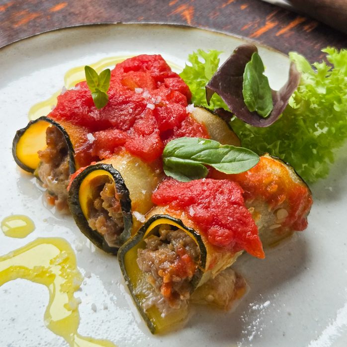 Involtini di Zucchine - Roulades de courgettes viande parmesan