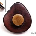 BAG089 - Bague ethnique marron en tagua