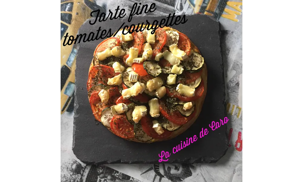 Tarte fine tomates/courgettes