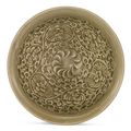 A mouded Yaozhou celadon 'chryanthemum' bowl, Northern Song–Jin dynasty (960-1234)