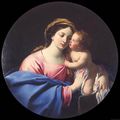 Simon Vouet (Paris 1590 - 1649). La Vierge à l'Enfant agenouillé. 