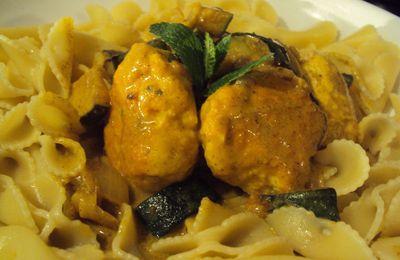 Curry de boulettes de poulet...