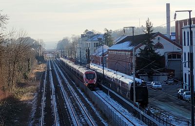 Insolite Rame TGV italienne Frecciarossa en visite de Belfort, de janvier à mars 2024 !