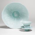 A small 'qingbai' cup and stand. Song dynasty