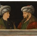 Workshop of Gentile Bellini (Venice c. 1429-1507), Portrait of Sultan Mehmed II (1432-1481), with a young dignitary