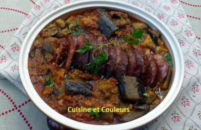 Aubergines confites à la Morteau 