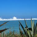 houle hivernale et volcan