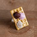 bague gauffre glace fraise chocolat